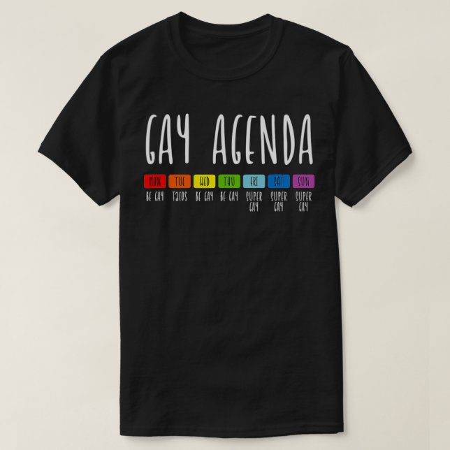 Gay Agenda LGBT Pride Tacos Lover LGBTQ Comm T-Shirt (Design vorne)