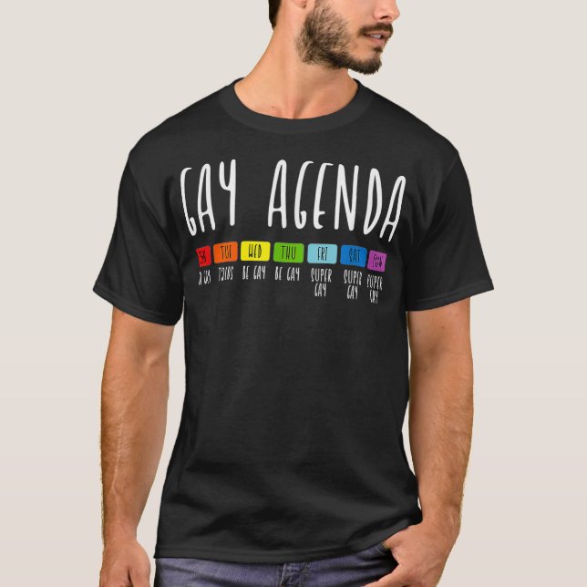 Gay Agenda LGBT Pride Tacos Lover LGBTQ Comm T-Shirt (Vorderseite)