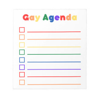 Gay Agenda Notepad Notizblock