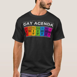 Gay Agenda Plan LGBTQ sein Schwulentakos Super bru T-Shirt