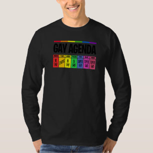 Gay Agenda Pride Lgbtq Rainbow Transgender Bisexue T-Shirt