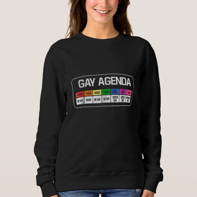 Gay Agenda  Rainbow Week LGBT Tacos Brunch Tee (Vorderseite)