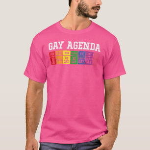 Gay Agenda T - Shirt Pride Liebe LGBT T-Shirt