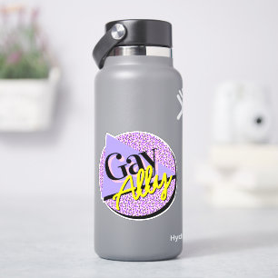 Gay Ally Lila Yellow 80er Memphis Style Aufkleber