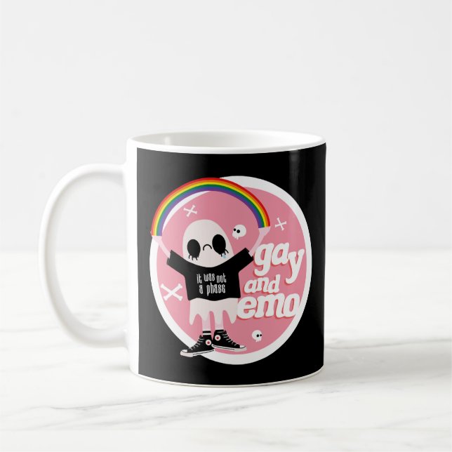 Gay and Emo Abzeichen Kaffeetasse (Links)
