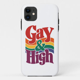 Gay-and-High-Retro-LGBTQ-Flag Case-Mate iPhone Hülle