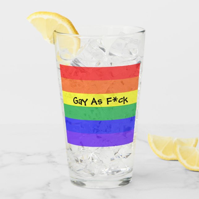 Gay As F*ck Glas (Vorderseite Ice)