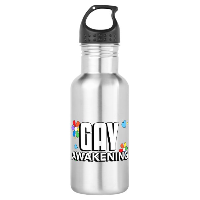 Gay Awakening Edelstahlflasche (Vorderseite)