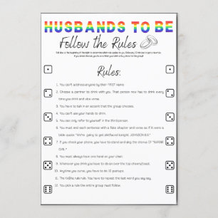 Gay Bachelor Party Game, folgen Sie den Regeln Einladung