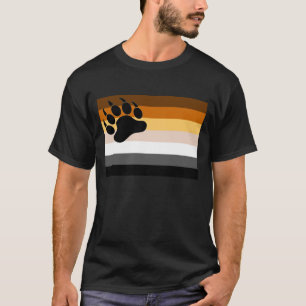 Gay Bar Pride Flag Schwarzer Bär Paw - Shirt