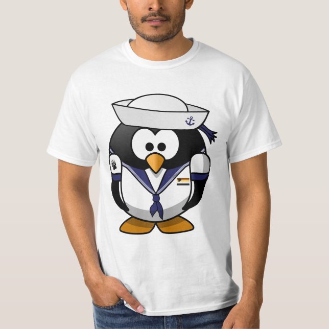 Gay Bär Pride Sailor Penguin T-Shirt (Vorderseite)