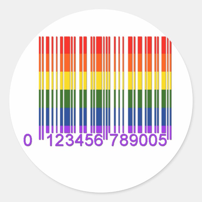 Gay Barcode 1 Runder Aufkleber (Vorderseite)