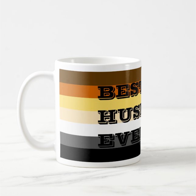 GAY BEAR BEST HUSBEAR JE BEAR PRIDE FARBEN KAFFEETASSE (Links)