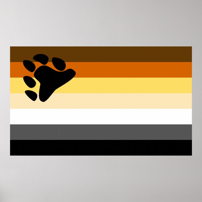 Gay Bear Brotherhood Flag Poster (Vorne)