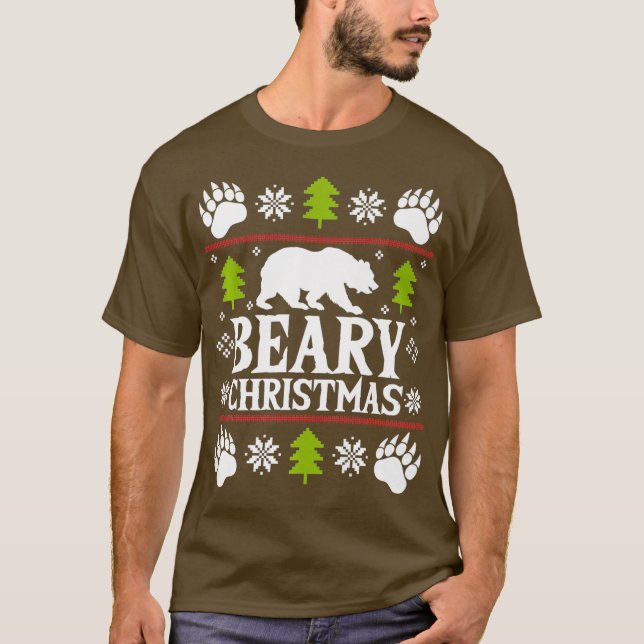Gay Bear Christmas - Funny Gay Bear Urlaub T-Shirt (Vorderseite)