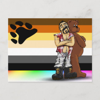 Gay bear flag Postal card Postkarte