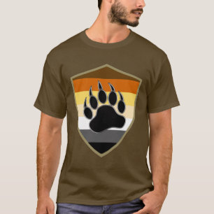 Gay Bear Flagge Bear Pride Shield Bear Pfote T-Shirt