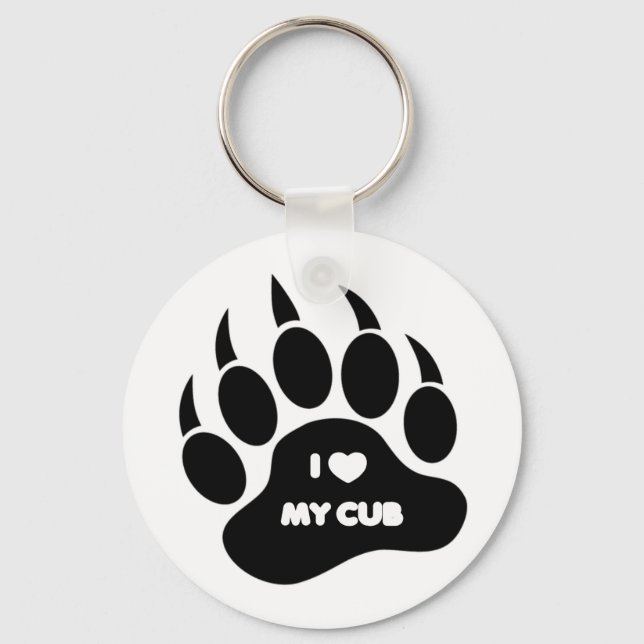 Gay Bear Ich höre meine Kub Bären Paw Schlüsselanhänger (Vorderseite)