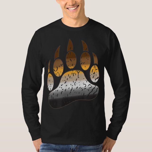 Gay Bear Paw Pride erschüttert T-Shirt (Vorderseite)