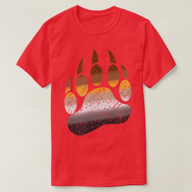 Gay Bear Paw Pride  T-Shirt (Design vorne)