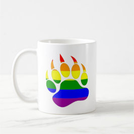 Gay Bear paw Rainbow Flag Tasse