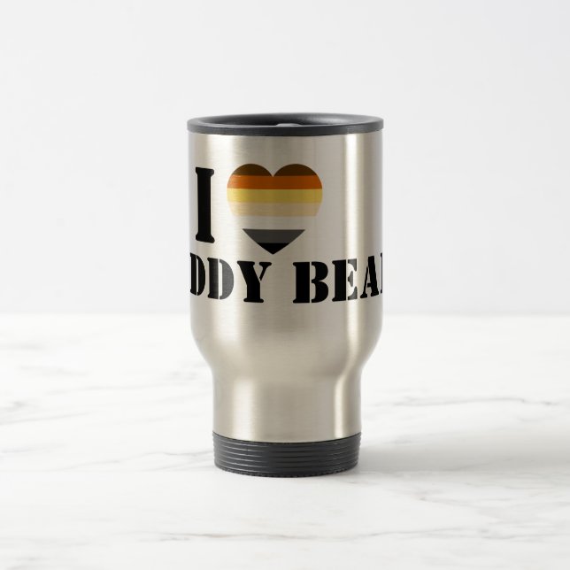GAY BEAR PRID I HERART DADDY BEAR REISEBECHER (Mittel)
