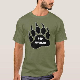 Gay Bear Pride Bär Paw I heart my Bären T-Shirt