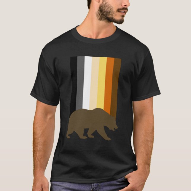 Gay Bear Pride Flag Bär T-Shirt (Vorderseite)