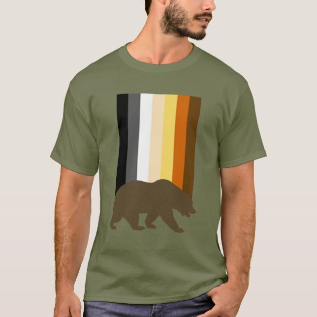Gay Bear Pride Flag Bär T-Shirt (Vorderseite)