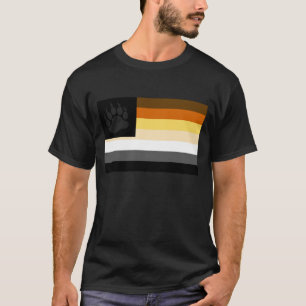 Gay Bear Pride Flag Bear Paw T-Shirt