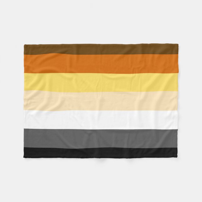 Gay Bear Pride Flag Fleecedecke (Vorderseite (Horizontal))