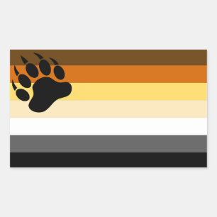 Gay Bear Pride Flag Rechteckiger Aufkleber