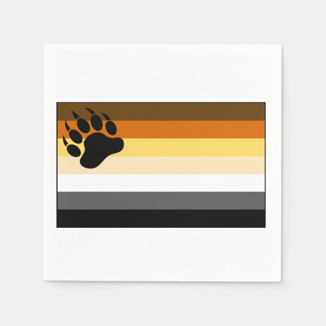Gay Bear Pride Flag Serviette (Vorderseite)