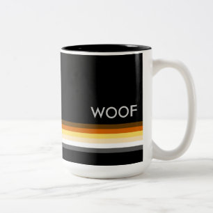 Gay Bear Pride Flag WOOF Masculine and Sleek Zweifarbige Tasse