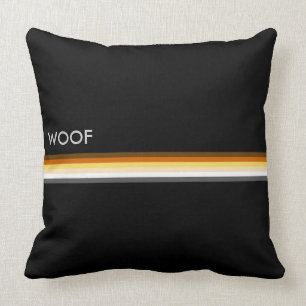 Gay Bear Pride Flag WOOF Maskulin und Schlank Kissen