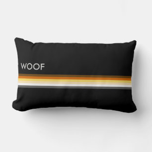 Gay Bear Pride Flag WOOF Maskulin und Schlank Lendenkissen
