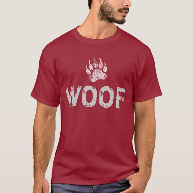 Gay Bear Pride Not bear Paw WOOF ! T-Shirt (Vorderseite)