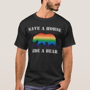 Gay Bear Pride retten Pferdereiten T-Shirt