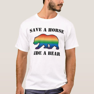Gay Bear Pride retten Pferdereiten T-Shirt