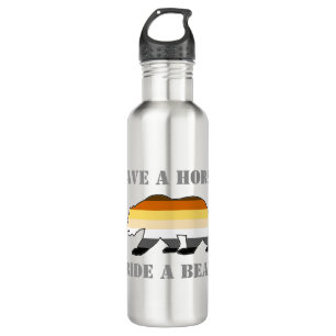 Gay Bear Pride retten Pferdereiten Trinkflasche