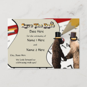 Gay Bear Wedding oder Zeremonie Rett-the-Date Card Einladung