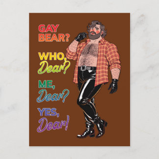 "Gay Bear? Who Dear?" - Lustige Gay-Bear-Kultur-Ku Postkarte