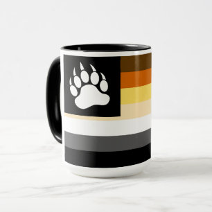 Gay Bears Pride Flag Bear Paw Tasse