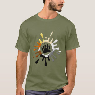 Gay Bears Pride Flag Splash Bärenpfote T-Shirt