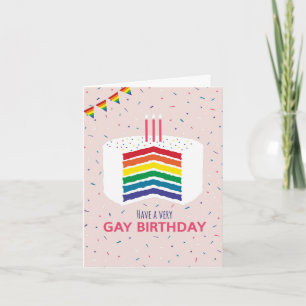 Gay Birthday Wish for Life Partner Card Karte
