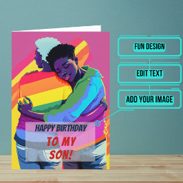 Gay Black Son von Mama Geburtstag Karte