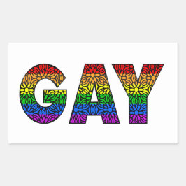 Gay Blume Prix Colors Design Rechteckiger Aufkleber