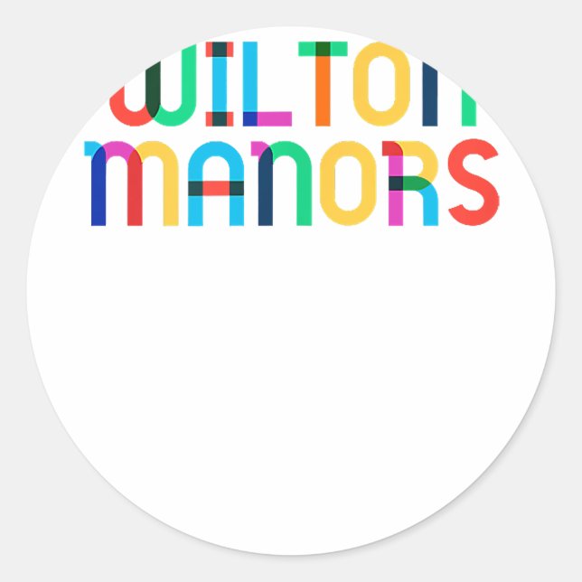 Gay-Borhood Pride - Wilton Manors Runder Aufkleber (Vorderseite)