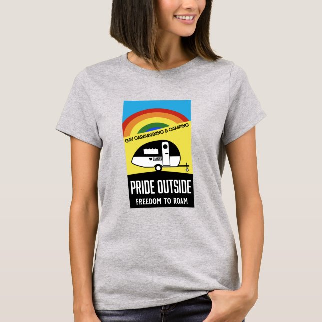 Gay Caravan Camping T-Shirt (Vorderseite)