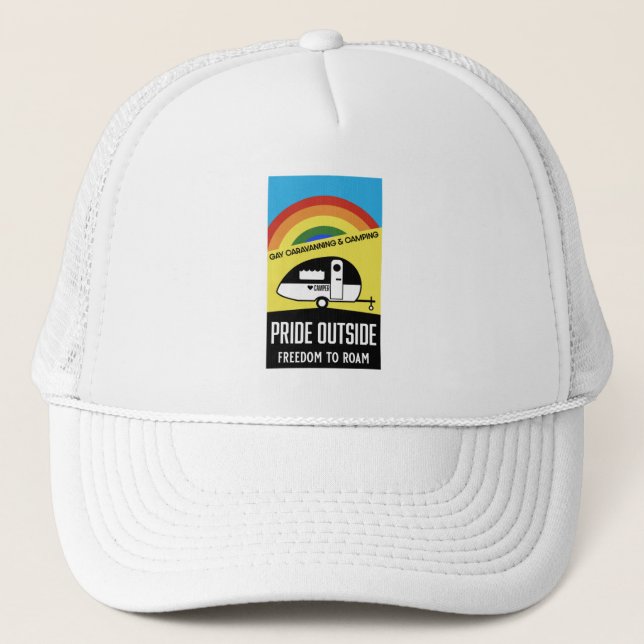 Gay Caravan Camping Truckerkappe (Vorderseite)
